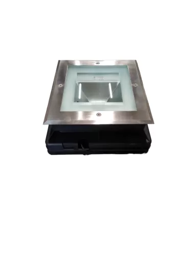 Simes S.5147.19 Compact 280 mm quad.+hit-tc cri 35 W acier inoxydable